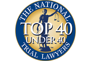 The national Trial Lawyers / Top 40 Under 40 - Badge